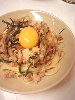 ニラと鶏そぼろの和風パスタ-レシピのメイン写真