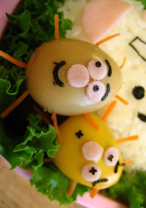鶉の卵でキャラ弁おかず☆かびるんるん☆-レシピのメイン写真