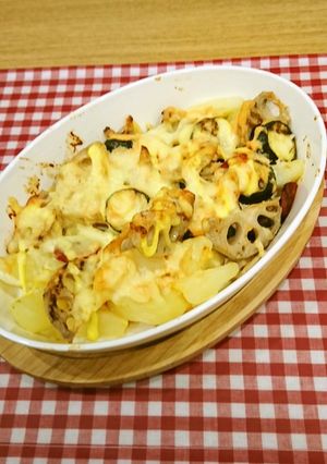 野菜の明太(たらこ)チーズ焼き-レシピのメイン写真