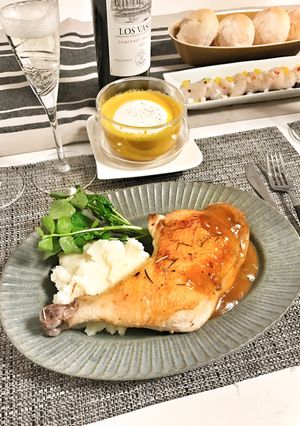 ローストチキン オレンジマスタードソース-レシピのメイン写真