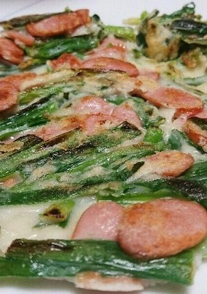 粉だけで簡単チヂミ！ニラ&ウィンナー-レシピのメイン写真