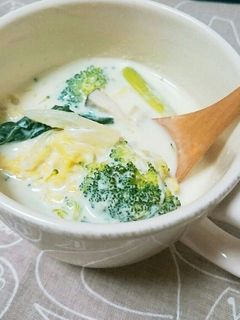 白菜とブロッコリーの豆乳シチュー-レシピのメイン写真