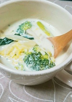 白菜とブロッコリーの豆乳シチュー-レシピのメイン写真