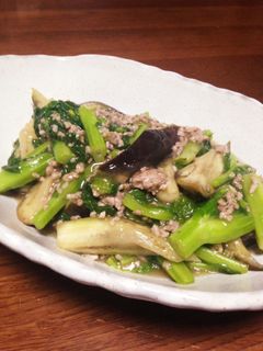 菜花と茄子の生姜炒め-レシピのメイン写真