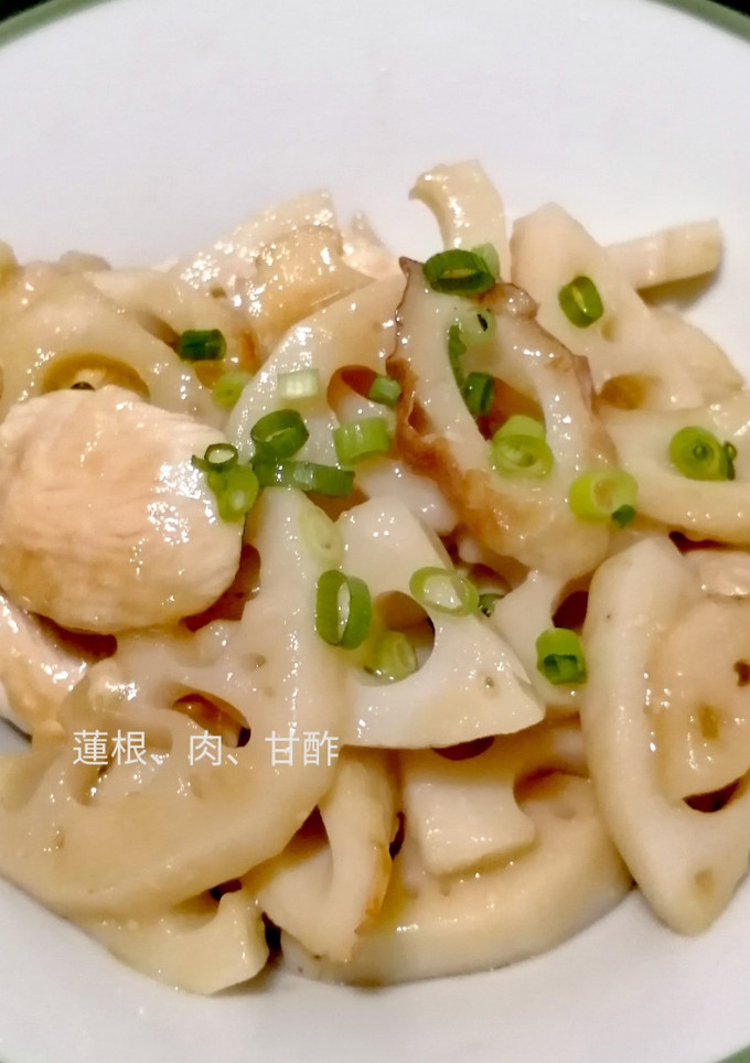 蓮根と肉の甘酢炒め-レシピのメイン写真