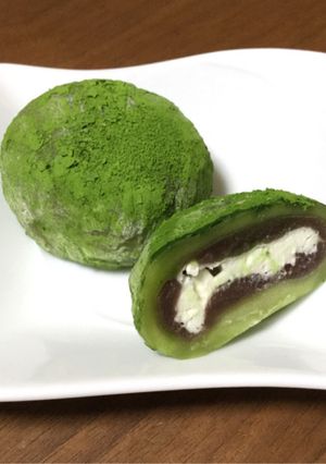 レンジで簡単！抹茶大福 霧の森風-レシピのメイン写真