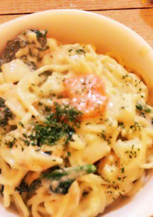 カルボナーラ風クリームパスタ-レシピのメイン写真