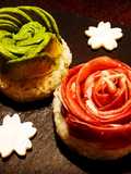 おもてなしに＊生ハムとアボカドの薔薇寿司