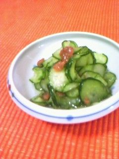 簡単!早い!きゅうりと梅の酢の物♪-レシピのメイン写真