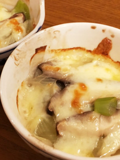 白ネギと椎茸のグラタンスープ-レシピのメイン写真