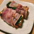 レンチンで簡単!絹生揚げのベーコン巻き