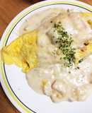 シチューリメイク☆ツナクリームオムライス