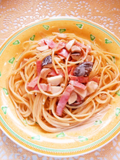 ☺きのことベーコンの簡単クリームパスタ☺-レシピのメイン写真