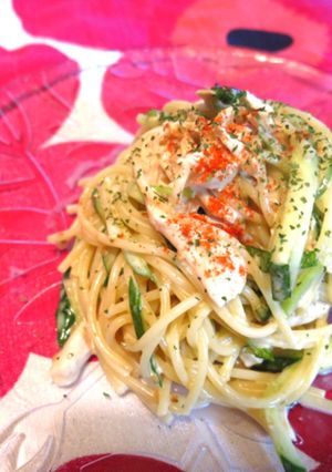鶏ささみときゅうりのごまマヨスパサラダ-レシピのメイン写真