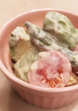 アスパラ&ミニトマトのアボカドサラダ-レシピのメイン写真