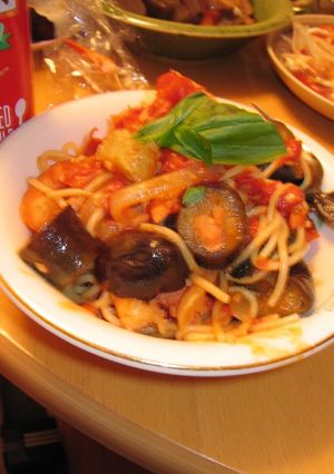 茄子とツナのトマトパスタ-レシピのメイン写真