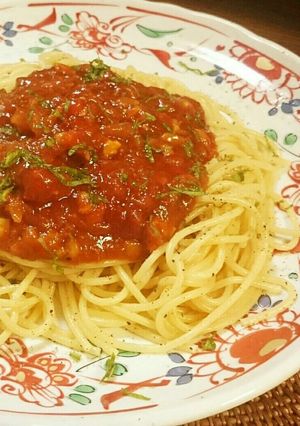 スパ子の牛と豚とベーコンのミートソース-レシピのメイン写真