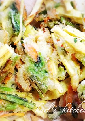簡単野菜かき揚げ覚書 小松菜さつま芋-レシピのメイン写真