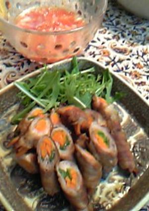 野菜肉巻き サッパリトマトソース-レシピのメイン写真