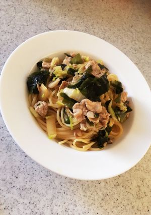 白菜と豚肉の和風パスタ-レシピのメイン写真