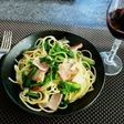のびると菜の花のパスタ