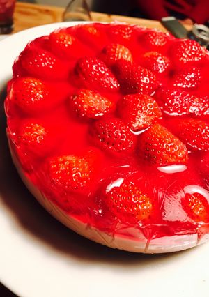 苺 レアチーズケーキ ヘルシー QC-レシピのメイン写真