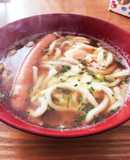 お1人様ズボラ飯☆プチ贅沢？高カロうどん