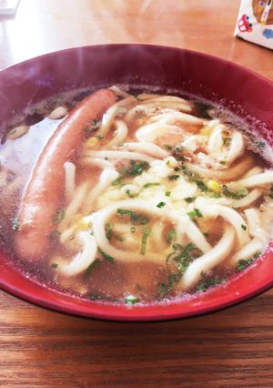 お1人様ズボラ飯☆プチ贅沢？高カロうどん-レシピのメイン写真