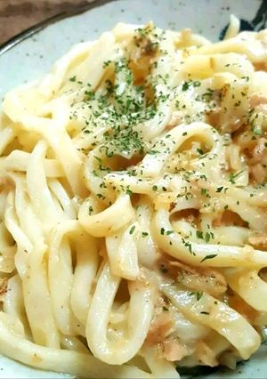 ツナ玉ねぎのマヨネーズうどん-レシピのメイン写真