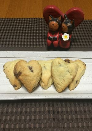 バレンタインに♡ハートのチョコスコーン-レシピのメイン写真