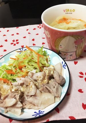 温野菜たっぷり豚しゃぶ♪スープと共に☆-レシピのメイン写真