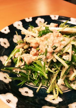 高タンパク&低糖質♪水菜とツナの白和え-レシピのメイン写真