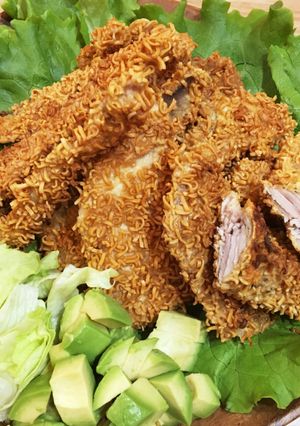 チキンラーメンを使ったまぐろのあらカツ-レシピのメイン写真