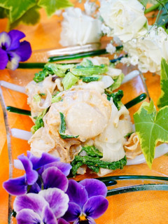 【菜の花とベビー帆立の味噌マヨ】春サラダ-レシピのメイン写真