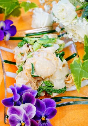【菜の花とベビー帆立の味噌マヨ】春サラダ-レシピのメイン写真
