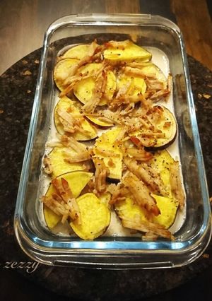 簡単オーブン料理！さつまいものミルク煮-レシピのメイン写真