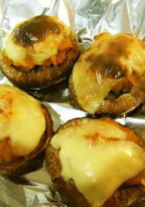 簡単☆１５分かぼちゃチーズのキノコ焼き-レシピのメイン写真