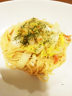 白菜と鮭フレークのクリームパスタ-レシピのメイン写真