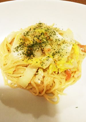 白菜と鮭フレークのクリームパスタ-レシピのメイン写真