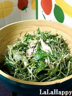 ごま風味の水菜・ツナのサラダ♪-レシピのメイン写真
