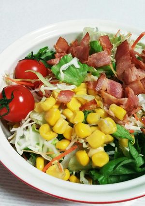カリカリベーコン&野菜サラダ-レシピのメイン写真