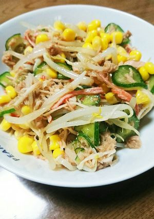 簡単！カニかまとツナコーンのポン酢あえ-レシピのメイン写真