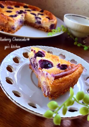 ベイクド♡ブルーベリーチーズケーキ-レシピのメイン写真