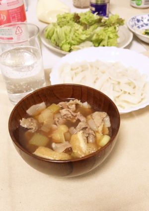 豚バラ肉で！うどんのつけ汁-レシピのメイン写真
