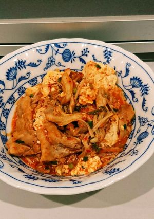 クイック！ちぎり豆腐入り豚キムチ-レシピのメイン写真