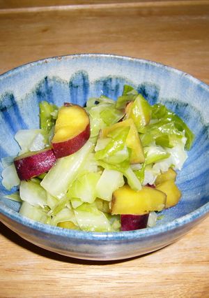 キャベツとサツマイモのレンジでチン！-レシピのメイン写真