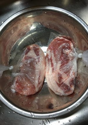 レンチン無し！お肉をお湯で素早く解凍！-レシピのメイン写真