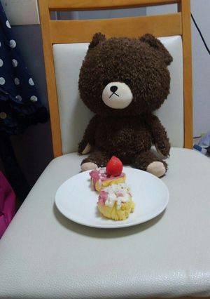 苺ののせシホンケーキ(形用！)-レシピのメイン写真