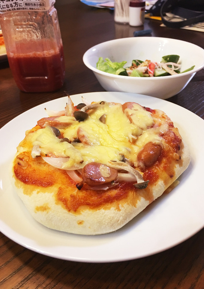 朝伸ばして焼くだけHBでふわふわピザ生地-レシピのメイン写真