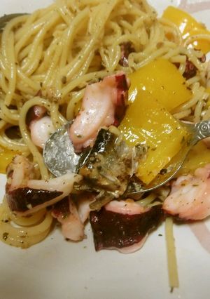オイルサーデンとタコのスパゲティ-レシピのメイン写真